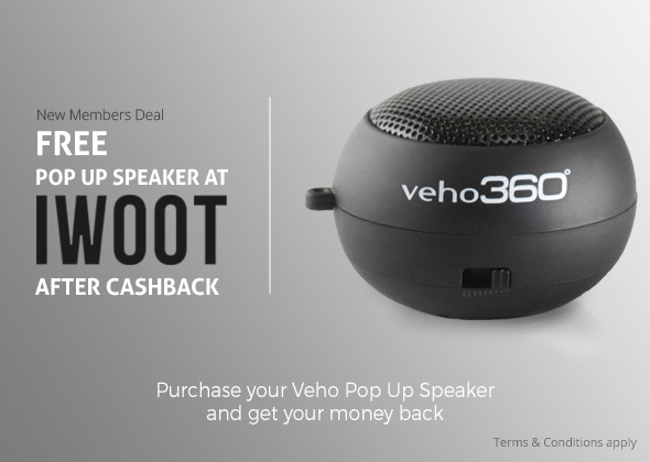 Free Pop Up Speaker at IWOOT after Cashback